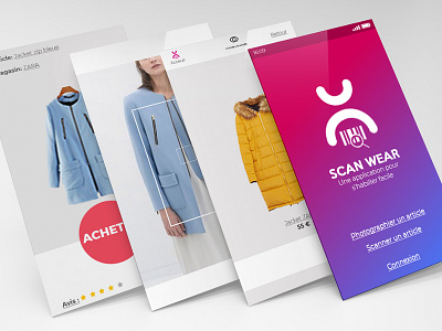 Scan Wear - Application mobile app interface mmi mobile app mockup ui uidesign ux design