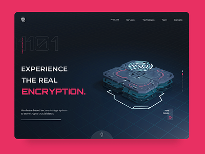 Crypto Encryption Concept blender3d chip electric figma ui uidesign