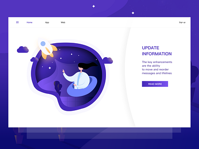 Update Information design illustration typography ui web website