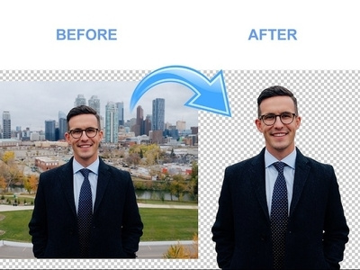 Example of background cleaning on photos