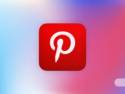 Pinterest 3D icon branding design gradient icon illustration illustrator ios app design logo pinterest vector