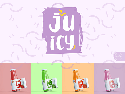 Juicy branding colorscheme design etiquette fresh fruits illustration illustrator juice juicy logo pattern photoshop vector