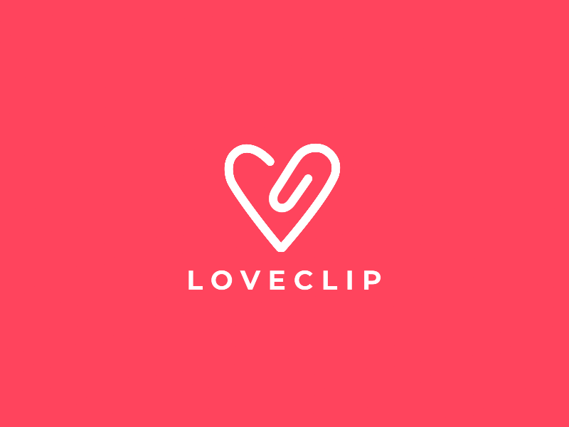 Loveclip Logo Animation 2d after effect animation clip creative logo love loveclip motion