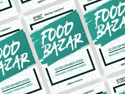 Food Bazaar Poster Design bazaar bazaar poster brush food bazaar gradient gradients pattern poster poster design print print design