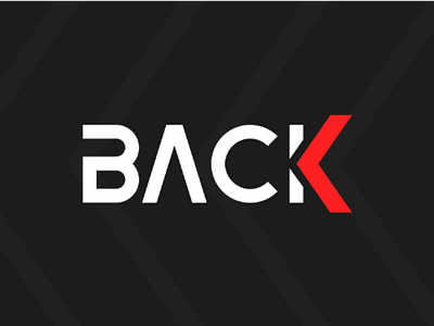 Back Logo Wordmark arrow back combination creative logo logotype typography wordmark