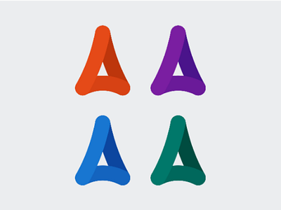 A Mark a a initial a letter colorful letter logo logo design logos material triangle triangle logo