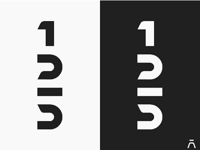 125 Monogram 1 125 2 5 logo logo design monochrome monogram monogram design vertical vertical monogram