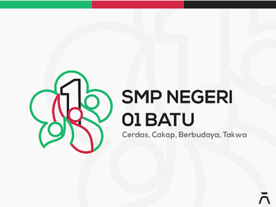 SMP Negeri 01 Batu Logo Redesign high school high school logo high school mark junior high school logo monoline persons persons logo school school logo school mark