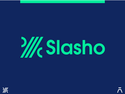 Slasho Logo Design brand brand identity branding dark blue discount identity design logo logo design shop shop logo shopping logo slash