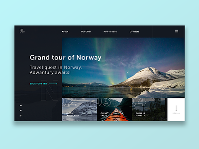 Tour of Norway! branding grand tour just for inspiration norway photoshop the sky trip ui ui inspiration ux web