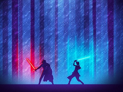 The Force Awakens blue dark forest kylo ren light movies red rey snow star wars