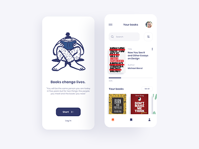 Reading book App concept