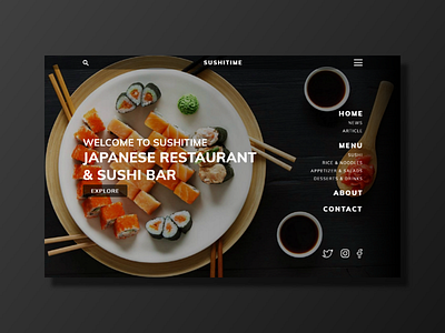 Web design sushi restaurant ui web web design ux
