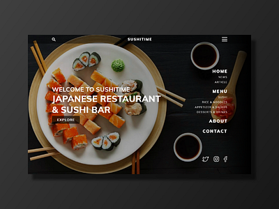 Web design sushi restaurant