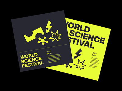 Poster for World Science Festival clean festival icon icons identity layout mark minimal poster print prints science symbol typography world
