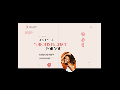 Landing page for haircare brand