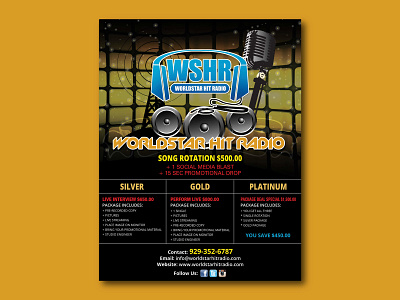 WorldStar Hit Radio broucher design flyer flyer designs graphic