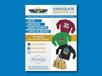 Chocolate Ancestor, LLC broucher design flyer flyer designs graphic