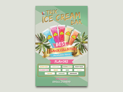 Trix Ice cream Bar broucher design flyer flyer designs graphic