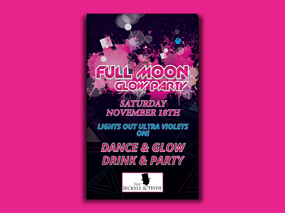 Full Moon Glow Party broucher design flyer flyer designs graphic