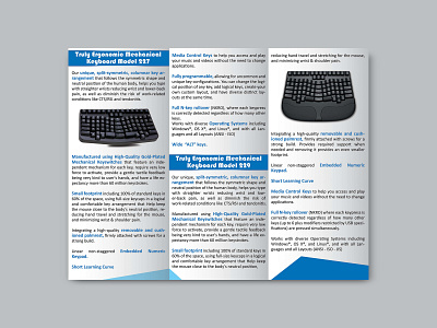 Truly Ergonomic Trifold design graphic trifold