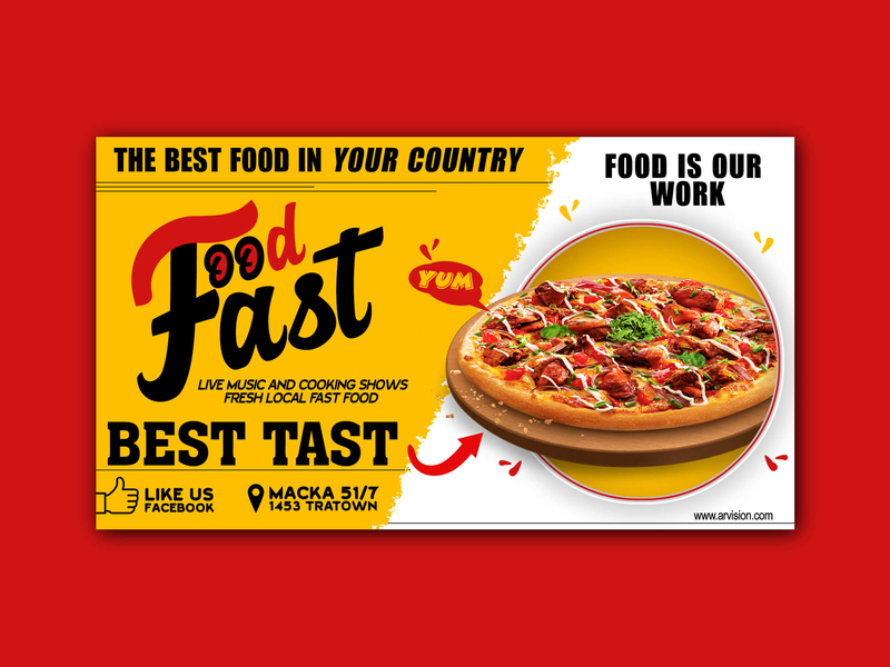 Fast Food Banner by Adil Raja on Dribbble