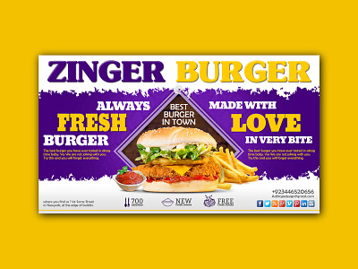 Zinger Burger banner banner ads design graphic slider