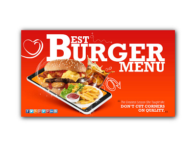 Best Burger Menu banner banner ads best menu burger burger menu design graphic