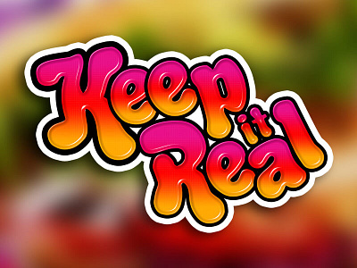 Keep It Real banner banner ads design graphic illustrator logo