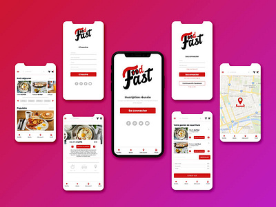 Fast Food Mobile App banner ads branding design graphic ui