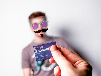 Transparent Business Card ade business card funny mustaches promo self branding self promotion stationery transparent
