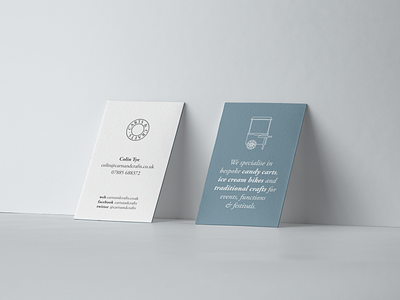Carts Crafts Business Cards branding business card design stationery