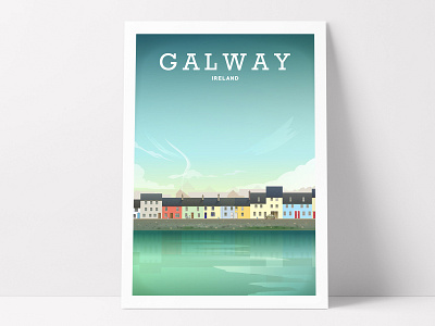 Galway poster graphic design illustration travel vector