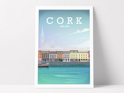 Cork Poster digital graphic design illustraion poster travel vector