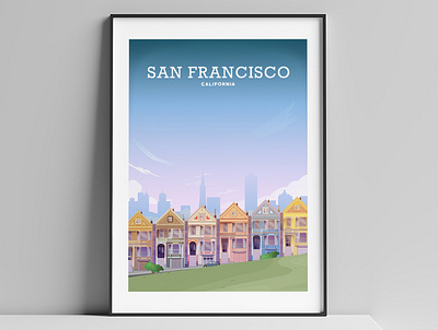 San Francisco Travel Poster digital illustraion illustration poster san francisco travel vector