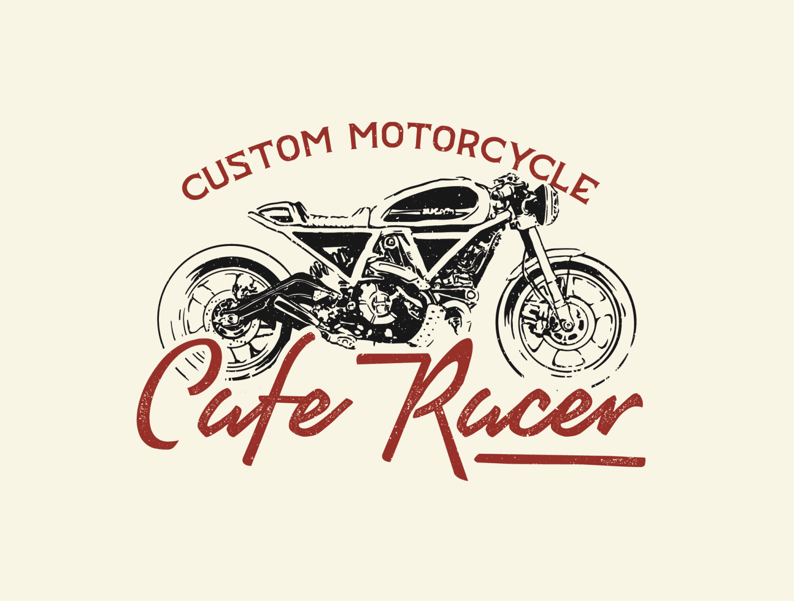 cafe racer logo vector