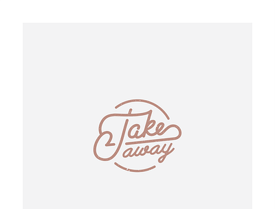 logo take away branding design illustration logo typography