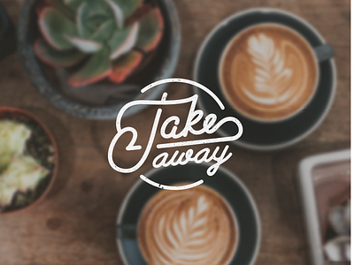 logo take away branding design illustration logo mockup typography