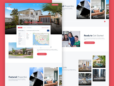 Real Estate Website 2020 branding design design dropdown icons product design real estate agency realestate searchbox template design ui uidesign ux website website builder website concept website design