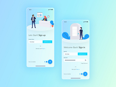 Sign in & Sign up android app app branding design glasseffect iconography icons illustration illustrator ios login page logodesign product design signin signup ui ui design uidesign uiux ux