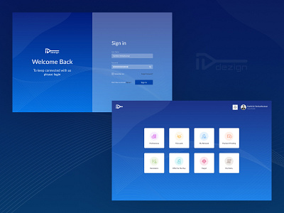 Sign In & Dashboard 2020 blue branding dailyui dashboard design home pagedesign icons illustrator landing page ui login product design sign in signup ui ui design uidesign ux uxdesign website