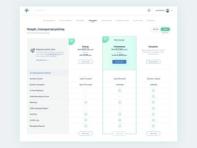 Subscription Plan Screen 2021 branding components design planscreen productdesign shots subscription ui uiidesign ux uxdesign webapplication website