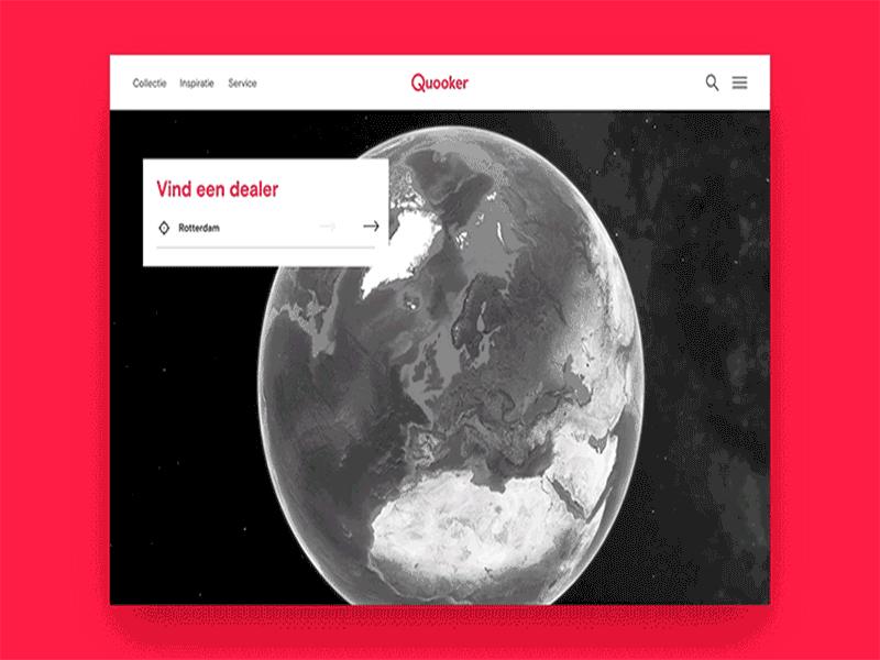 UX animation for the Quooker map page