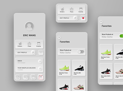 Nike Design app design ui