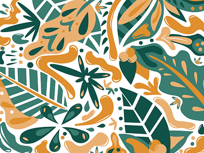 floral doodle adobe illustrator doodle flowers graphic design green illustration leaves