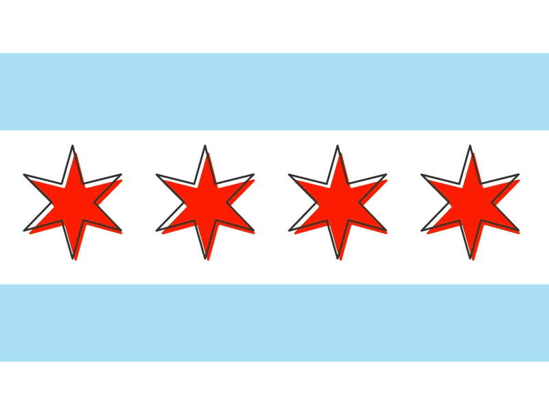 Summer in Chicago aftereffect animated animation beach chicago chicago flag chitown food icons stars summer summertime