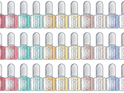 Nail Polish Pattern adobe illustrator colorful essie nail art nail polish painting pattern stippling