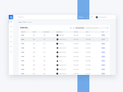 Table View branding colour design home homepage design landing page list list view row search table user list user management