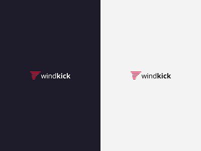 Windkick logo branding design icon logo