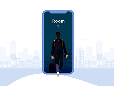 mobile room app design illustation product card ux vector